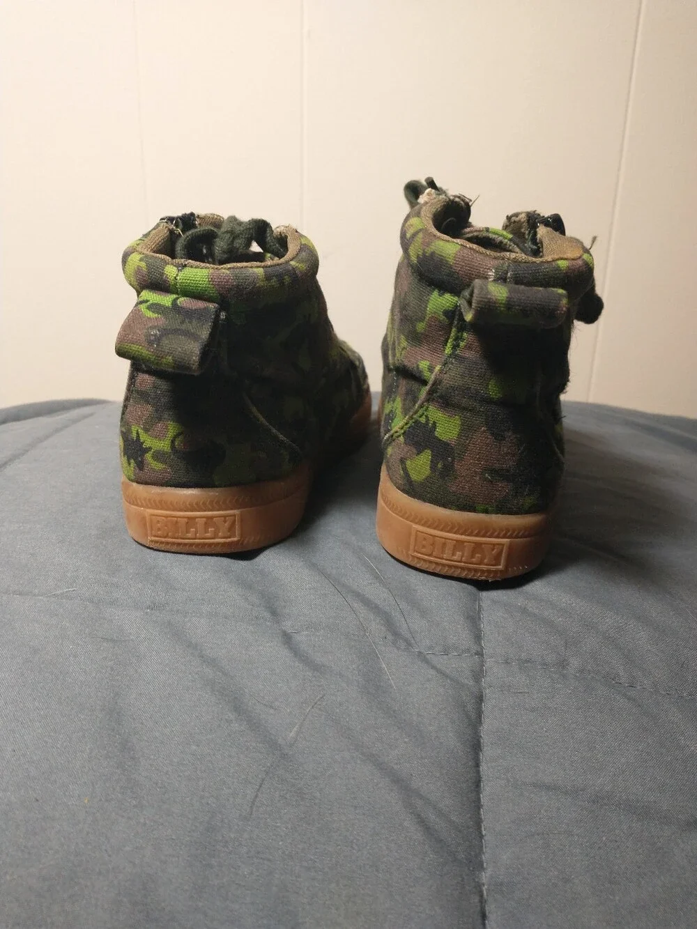 Billy High-Top Toddler Sneaker - Size 10M - Camouflage Print w/ Side Zip Closure